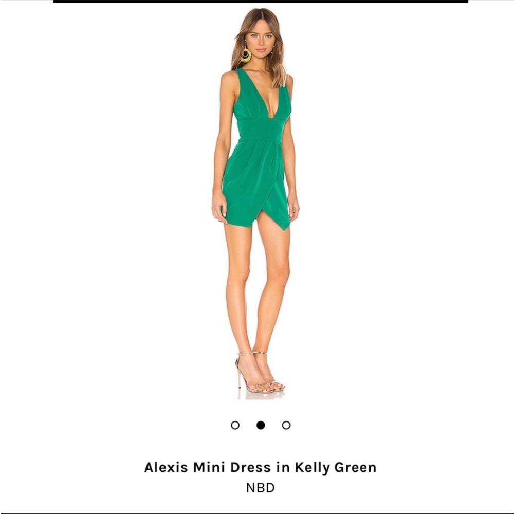 NBD alexis mini dress in kelly green